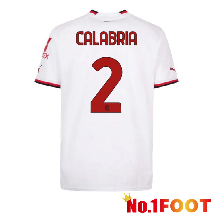 AC Milan (CALABRIA 2) Soccer Jersey Away White 2022/2023