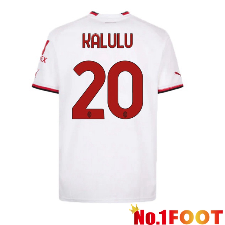 AC Milan (KALULU 20) Soccer Jersey Away White 2022/2023