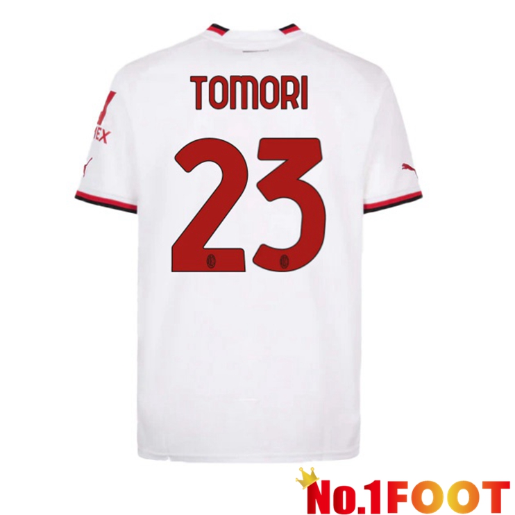 AC Milan (TOMORI 23) Soccer Jersey Away White 2022/2023 - Click Image to Close