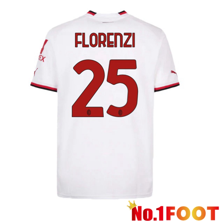 AC Milan (FLORENZI 25) Soccer Jersey Away White 2022/2023