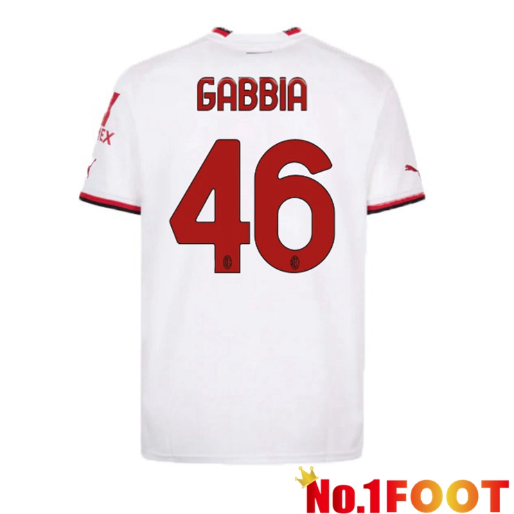 AC Milan (GABBIA 46) Soccer Jersey Away White 2022/2023