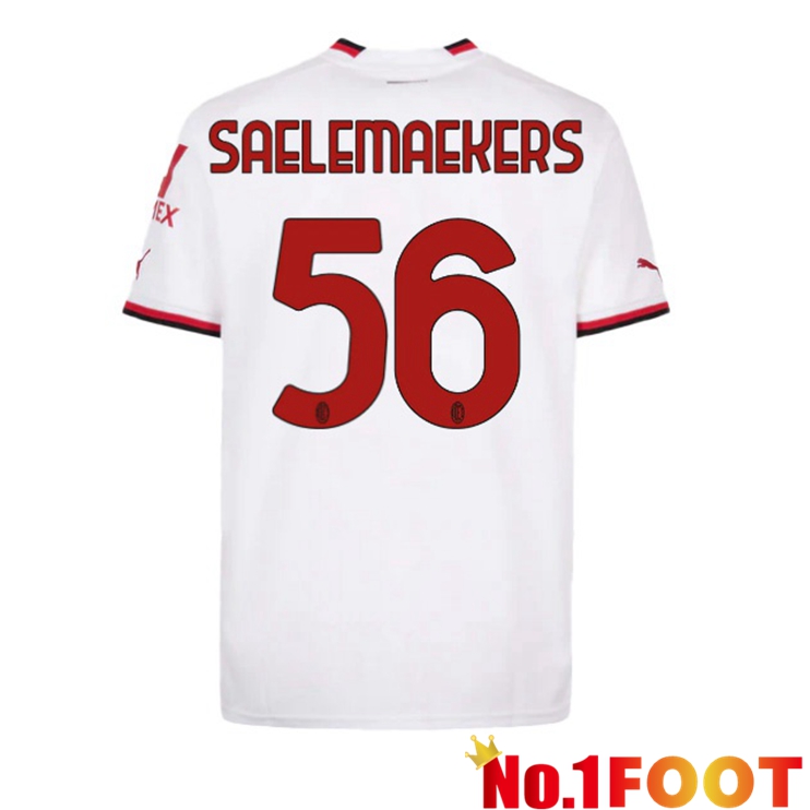 AC Milan (SAELEMAEKERS 56) Soccer Jersey Away White 2022/2023 - Click Image to Close