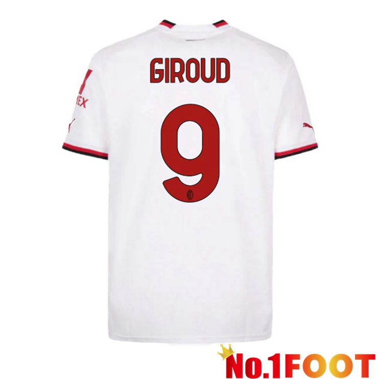 AC Milan (GIROUD 9) Soccer Jersey Away White 2022/2023