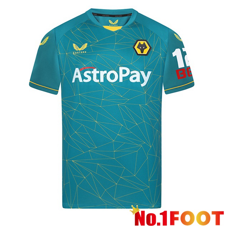 Wolves Soccer Jersey Away Blue 2022/2023