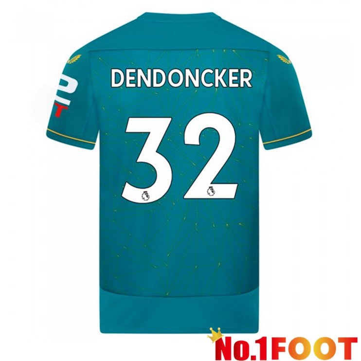 Wolves (DENDONCKER 32) Soccer Jersey Away Blue 2022/2023