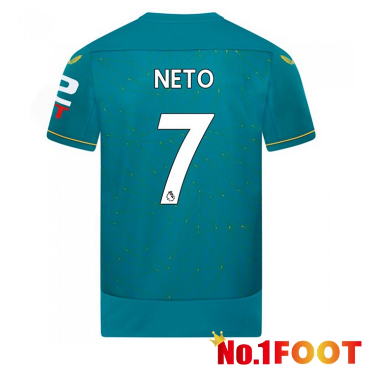 Wolves (NETO 7) Soccer Jersey Away Blue 2022/2023