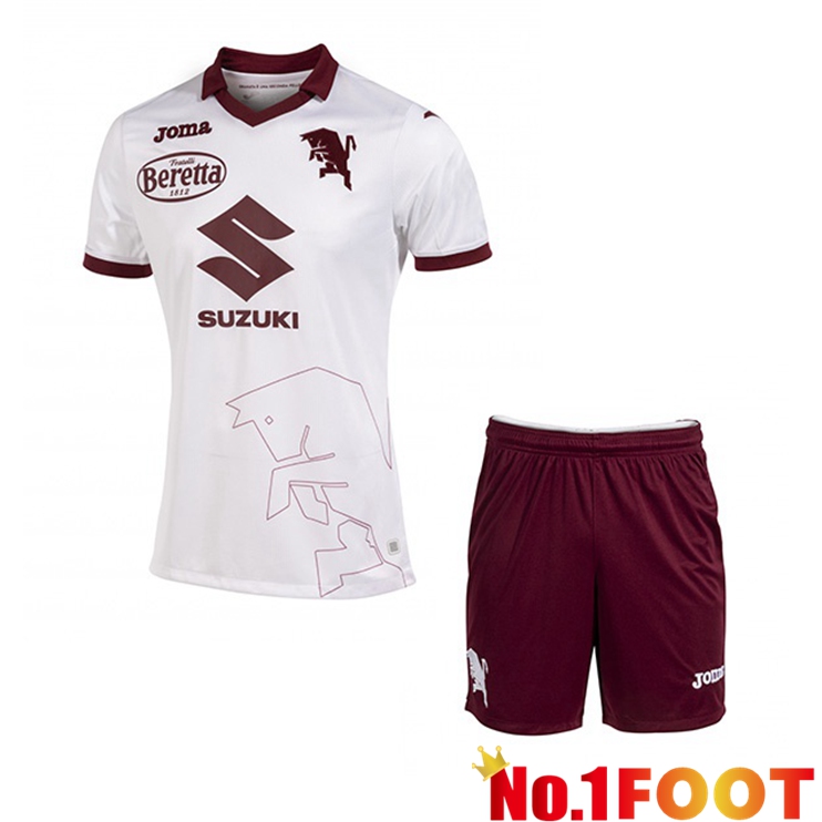 Torino FC Kids Soccer Jersey Away White 2022/2023