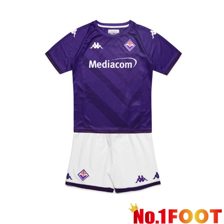 ACF Fiorentina Kids Soccer Jersey Home Purple 2022/2023 - Click Image to Close