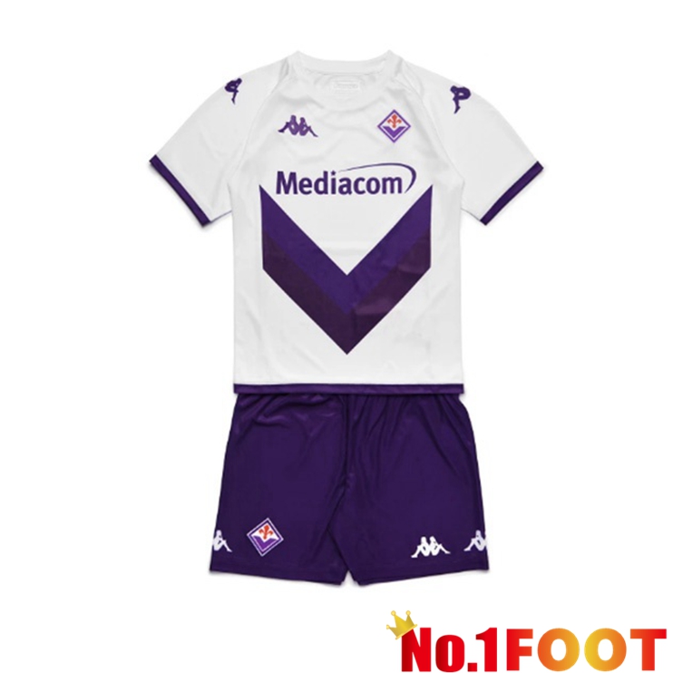 ACF Fiorentina Kids Soccer Jersey Away White 2022/2023