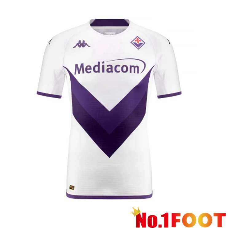 ACF Fiorentina Soccer Jersey Away White 2022/2023