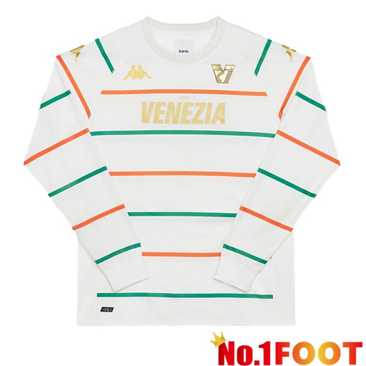 Venise FC Soccer Jersey Away Long Sleeve White 2022/2023 - Click Image to Close