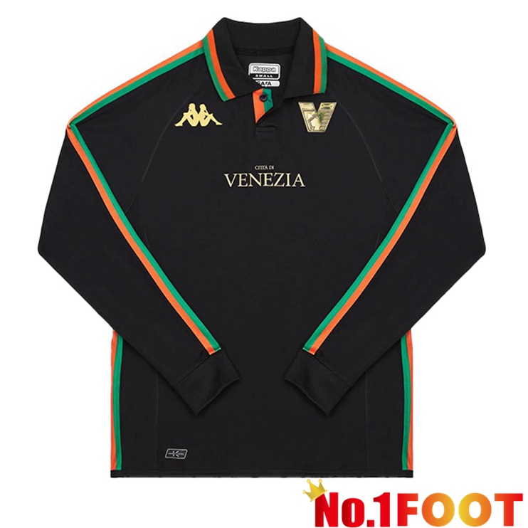 Venise FC Soccer Jersey Home Long Sleeve Black 2022/2023