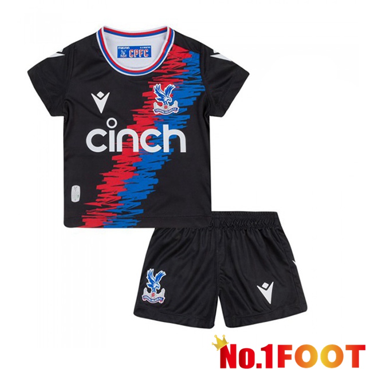 Crystal Palace Kids Soccer Jersey Home Black 2022/2023