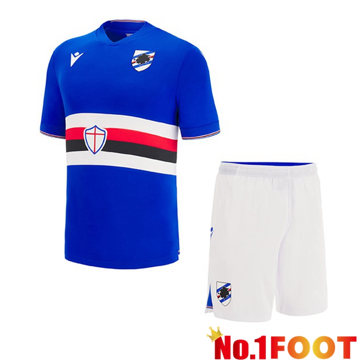 UC Sampdoria Kids Soccer Jersey Home Blue 2022/2023