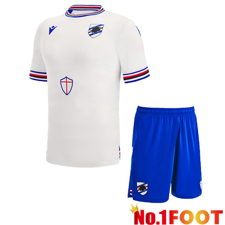 UC Sampdoria Kids Soccer Jersey Away White 2022/2023