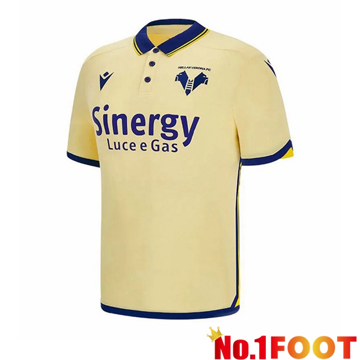 Hellas Verone Soccer Jersey Away Yellow 2022/2023 - Click Image to Close