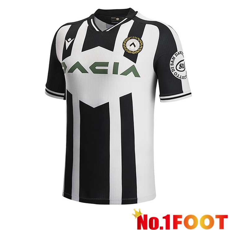 Udinese Calcio Soccer Jersey Home Black White 2022/2023