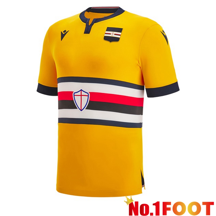 UC Sampdoria Soccer Jersey Third Yellow 2022/2023 - Click Image to Close