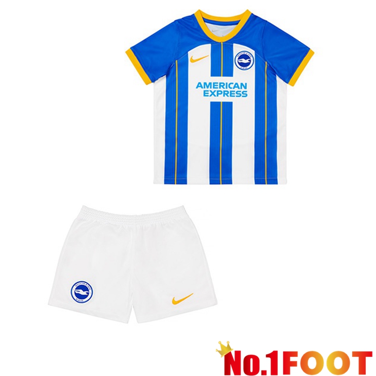 FC Brighton Kids Soccer Jersey Home Blue White 2022/2023