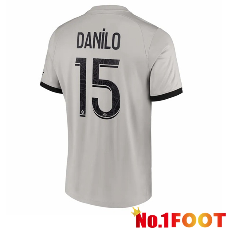 Paris PSG (Danilo 15) Soccer Jersey Away Grey 2022/2023