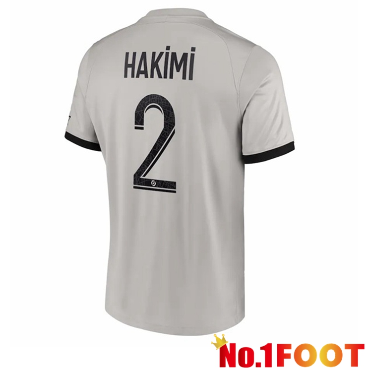 Paris PSG (Hakimi 2) Soccer Jersey Away Grey 2022/2023