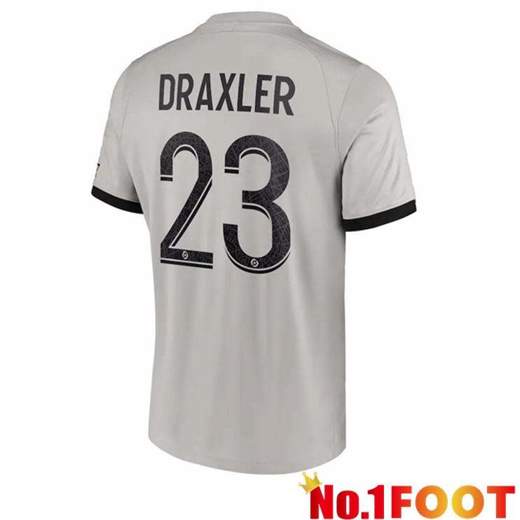 Paris PSG (Draxler 23) Soccer Jersey Away Grey 2022/2023