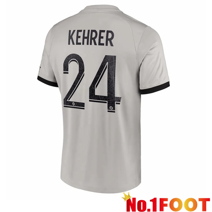 Paris PSG (Kehrer 24) Soccer Jersey Away Grey 2022/2023