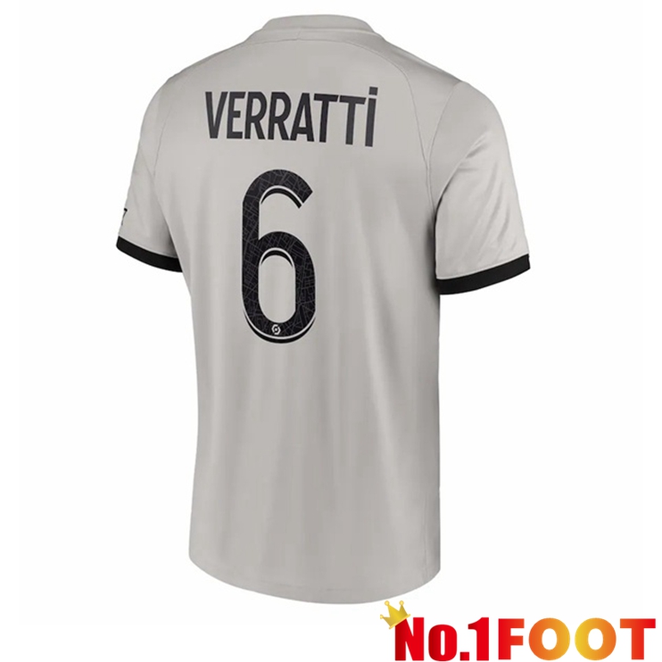 Paris PSG (Verratti 6) Soccer Jersey Away Grey 2022/2023