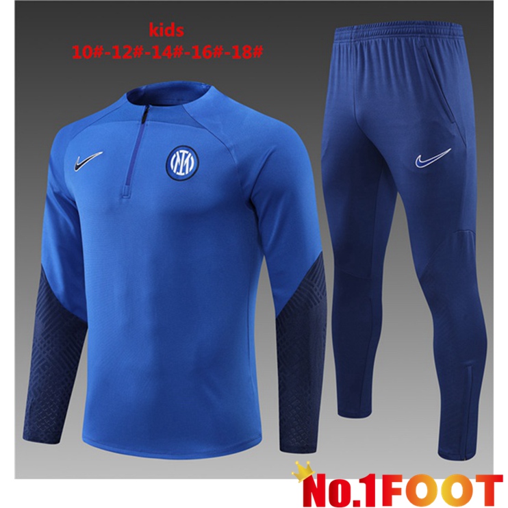 Inter Milan Kids Training Tracksuit Suit Blue 2022/2023