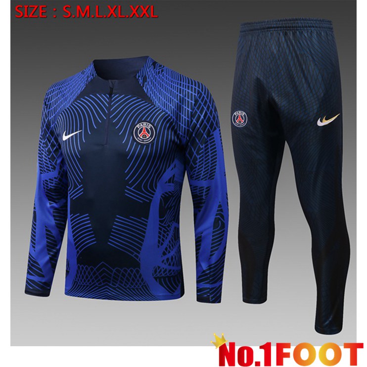 Paris PSG Kids Training Tracksuit Suit Royal Blue 2022/2023