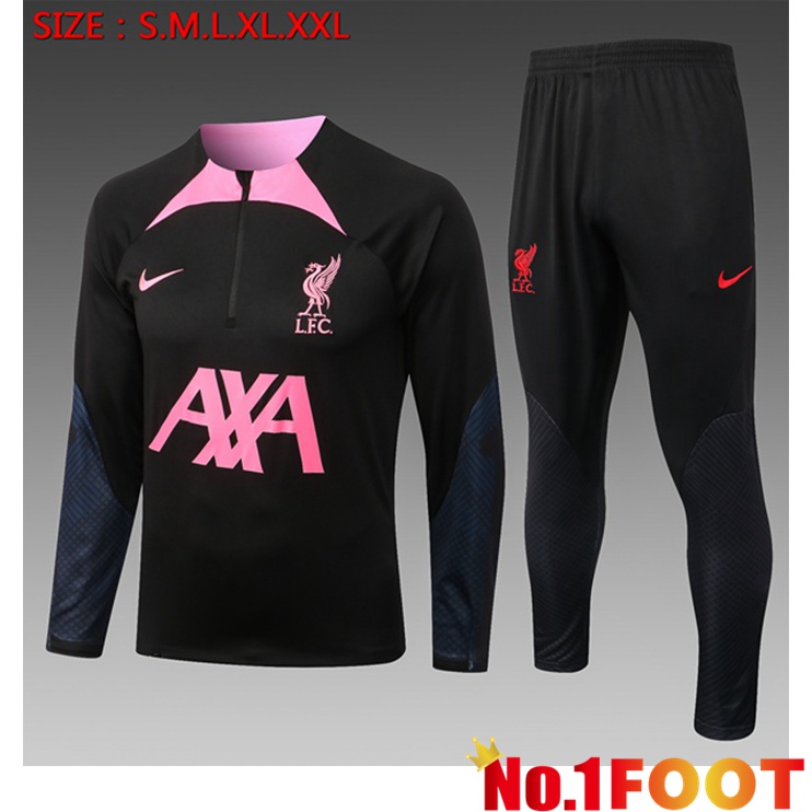 FC Liverpool Kids Training Tracksuit Suit Black 2022/2023