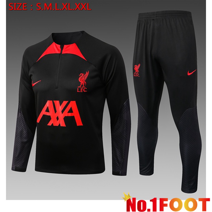 FC Liverpool Kids Training Tracksuit Suit Black 2022/2023