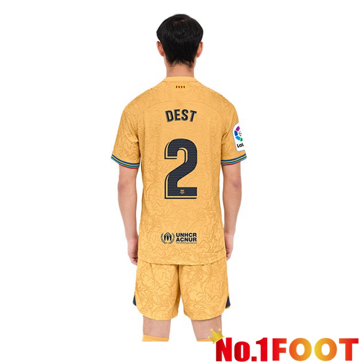 FC Barcelona (Dest 2) Soccer Jersey Away Yellow 2022/2023