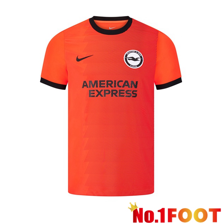 FC Brighton Soccer Jersey Away Orange 2022/2023