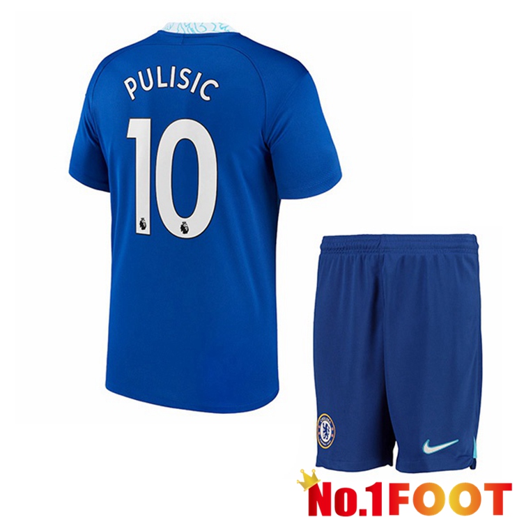 FC Chelsea (Pulisic 10) Kids Soccer Jersey Home Blue 2022/2023