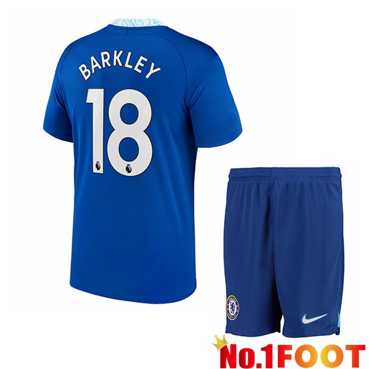 FC Chelsea (Barkley 18) Kids Soccer Jersey Home Blue 2022/2023