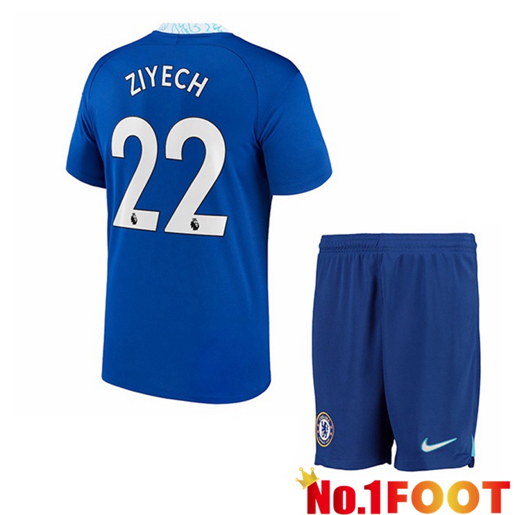 FC Chelsea (Ziyech 22) Kids Soccer Jersey Home Blue 2022/2023