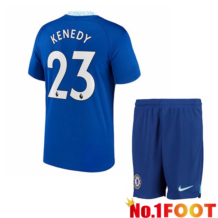 FC Chelsea (Kenedy 23) Kids Soccer Jersey Home Blue 2022/2023