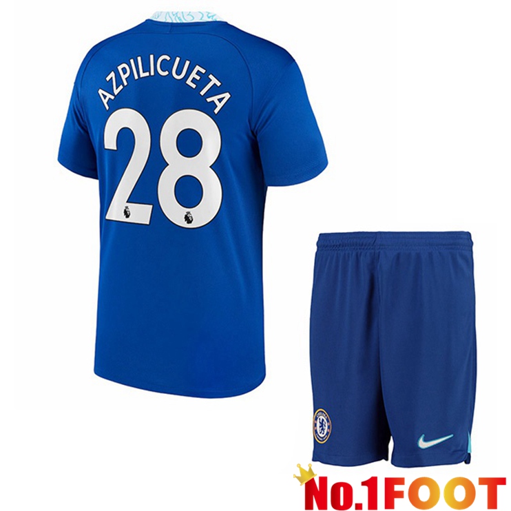 FC Chelsea (Azpilicueta 28) Kids Soccer Jersey Home Blue 2022/2023