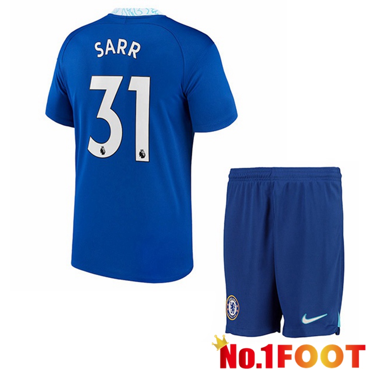 FC Chelsea (Sarr 31) Kids Soccer Jersey Home Blue 2022/2023