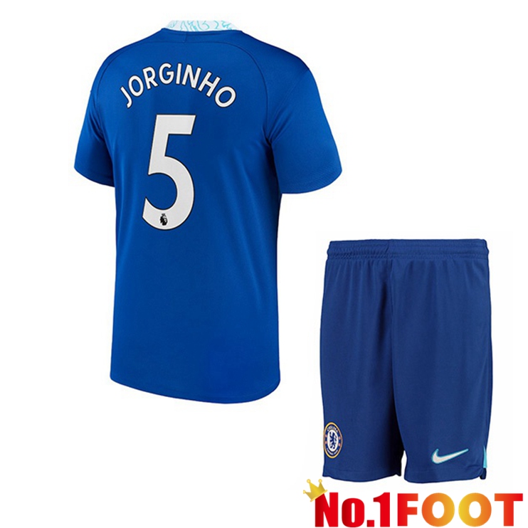 FC Chelsea (Jorginho 5) Kids Soccer Jersey Home Blue 2022/2023