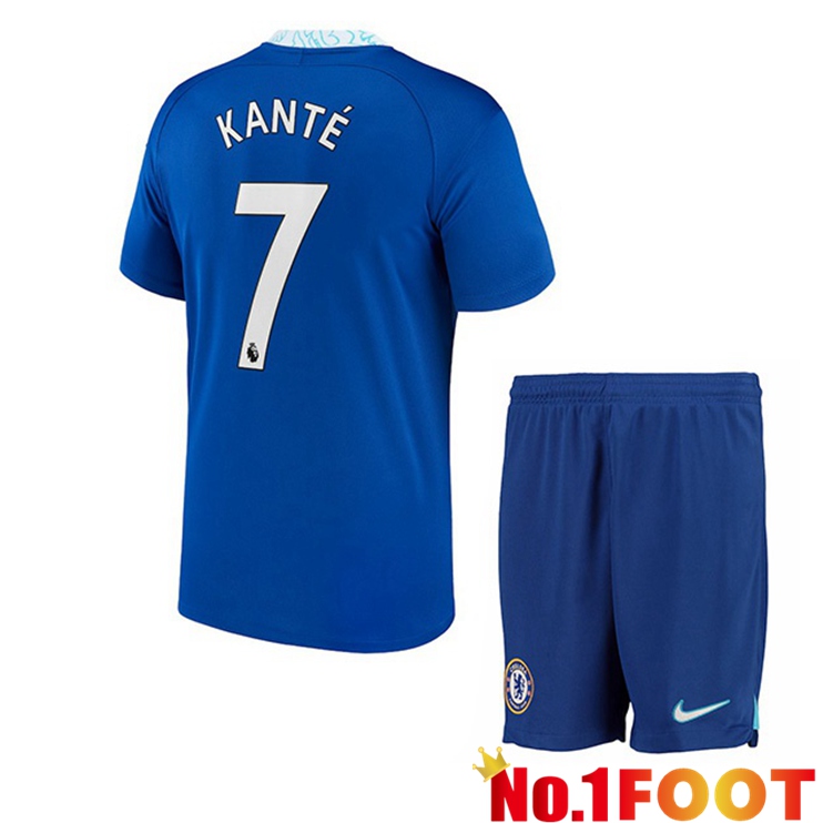 FC Chelsea (Kanté 7) Kids Soccer Jersey Home Blue 2022/2023