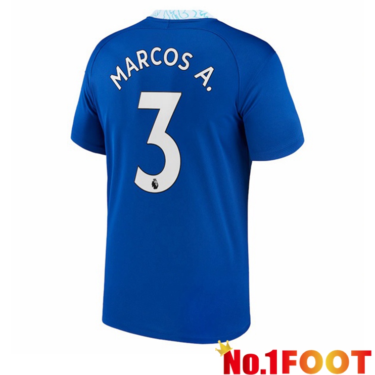 FC Chelsea (Marcos A. 3) Soccer Jersey Home Blue 2022/2023