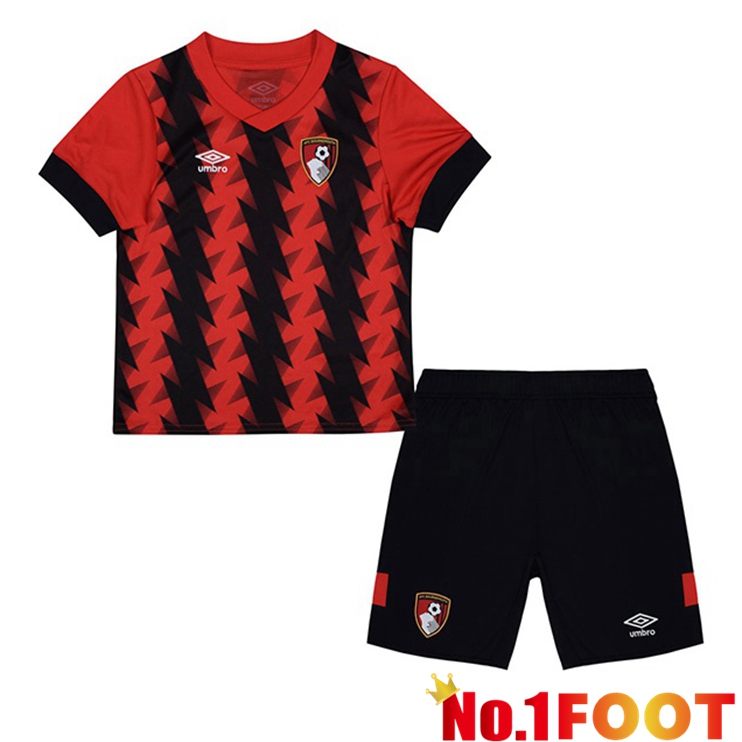 AFC Bournemouth Kids Soccer Jersey Home Red Black 2022/2023