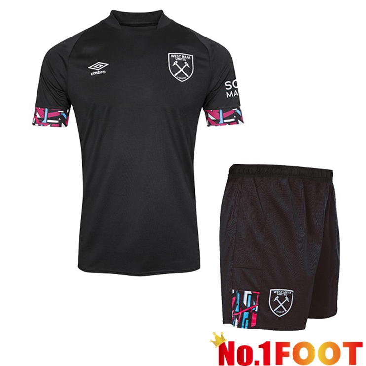 West Ham Kids Soccer Jersey Away Black 2022/2023