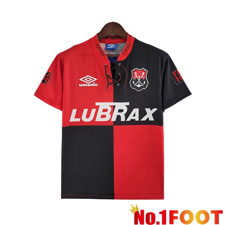 Flamengo Retro Soccer Jersey 100th Anniversary Edition Red Black 1994