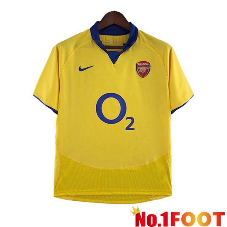 Arsenal Retro Soccer Jersey Away Yellow 2003-2005