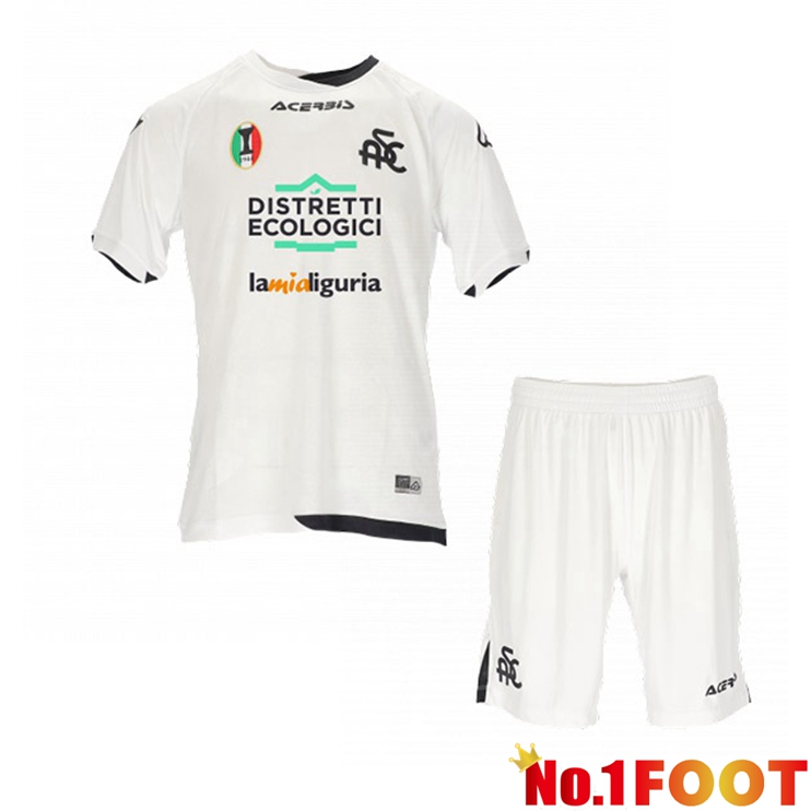 Spezia Calcio Kids Football Jersey Home White 2022/2023