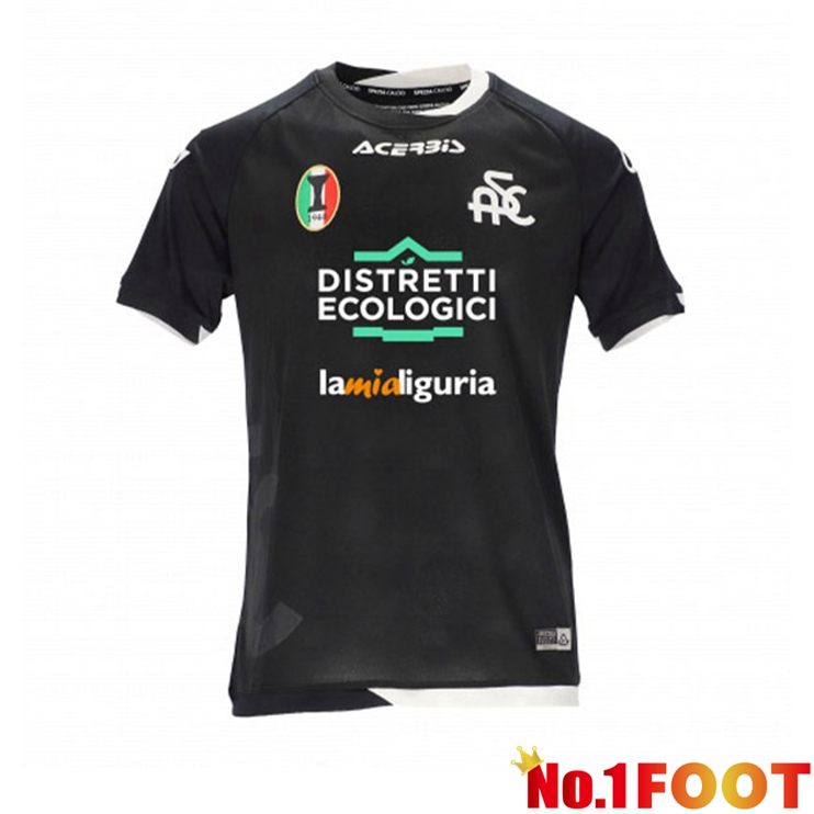 Spezia Calcio Football Jersey Away Black 2022/2023