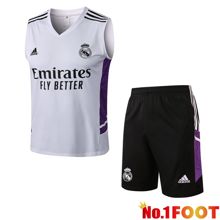 Real Madrid Football Vest + Shorts White 2022/2023